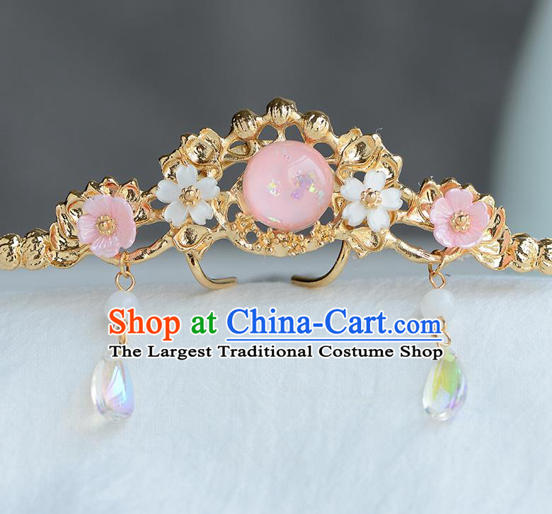 Chinese Ancient Tang Dynasty Princess Golden Hair Clip Hairpins Traditional Hanfu Court Hair Accessories for Women
