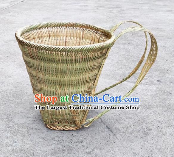 Chinese Traditional Bamboo Ware Handmade Bamboo Weaving Pack Basket