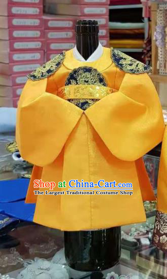 Traditional Korean Hanbok Clothing Imperial Robe Asian Korea Ancient Emperor Apparel Costume for Kids