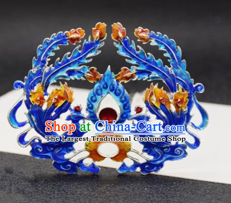 Chinese Ancient Qing Dynasty Queen Cloisonne Phoenix Hairpins Traditional Hanfu Court Hair Accessories for Women