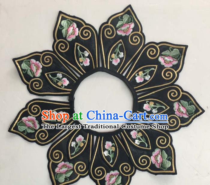 Chinese Traditional Embroidery Shoulder Accessories National Embroidered Pink Flowers Patch