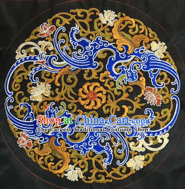 Chinese Traditional National Embroidered Chrysanthemum Applique Dress Patch Embroidery Cloth Accessories