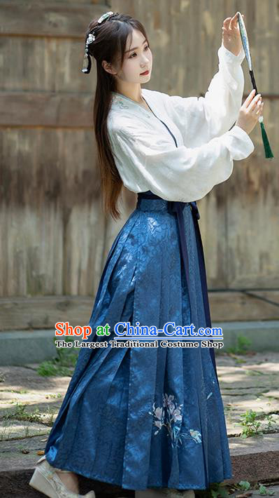 Traditional Chinese Ming Dynasty Aristocratic Lady Hanfu Dress Ancient Royal Princess Historical Costumes for Women