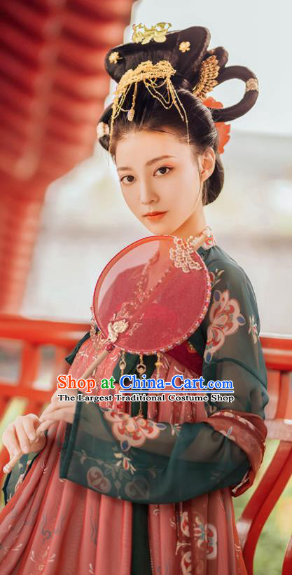 Traditional Chinese Tang Dynasty Court Consort Replica Costumes Ancient Goddess Princess Hanfu Dress for Women
