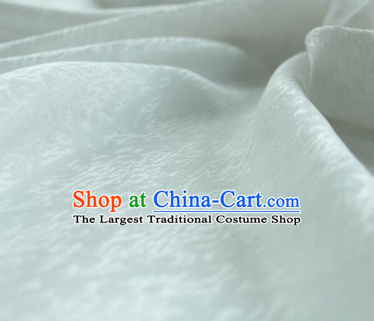 Traditional Chinese Classical Cirrus Pattern Design White Silk Fabric Ancient Hanfu Dress Silk Cloth
