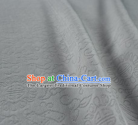 Traditional Chinese Classical Auspicious Pattern Design White Silk Fabric Ancient Hanfu Dress Silk Cloth