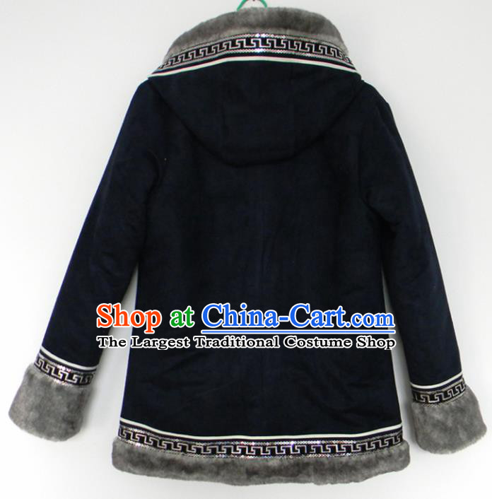 Chinese Traditional Mongol Nationality Winter Costume Mongolian Ethnic Cotton Padded Jacket for Men