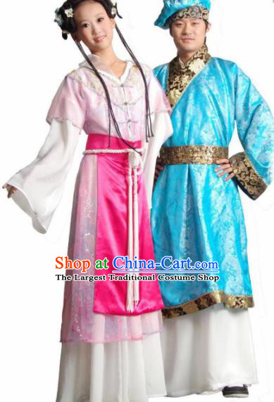 Traditional Chinese Tang Bohu Dance Costumes Folk Dance Fan Dance Stage Show Dress for Women for Men