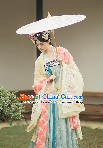 Chinese Tang Dynasty Imperial Consort Hanfu Dress Traditional Ancient Court Senior Concubine Costumes for Women