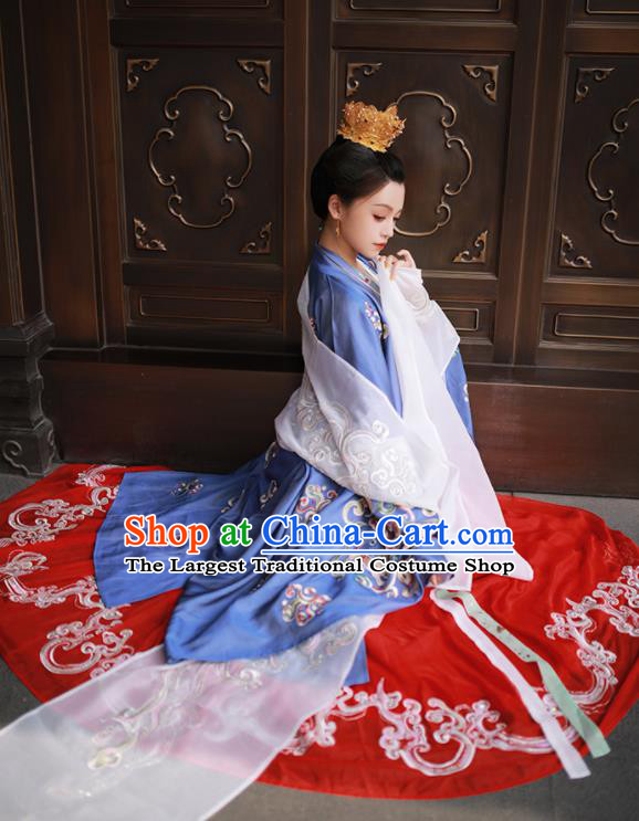 Asian Chinese Tang Dynasty Court Lady Hanfu Dress Traditional Ancient Imperial Consort Costumes for Women