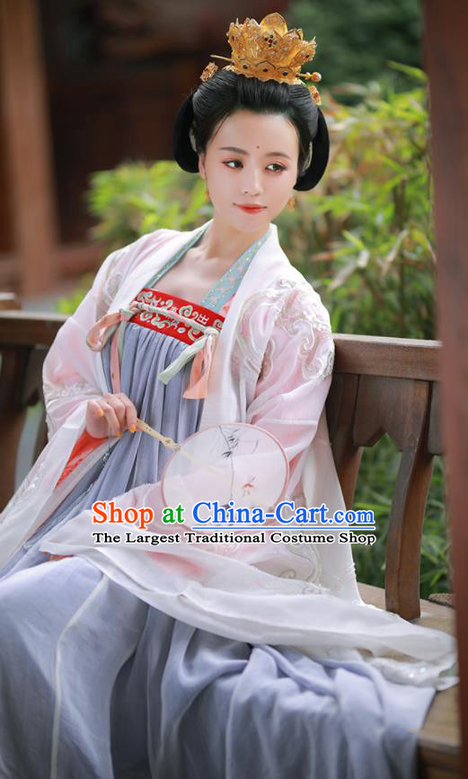 Asian Chinese Tang Dynasty Imperial Concubine Hanfu Dress Traditional Ancient Peri Princess Costumes for Women