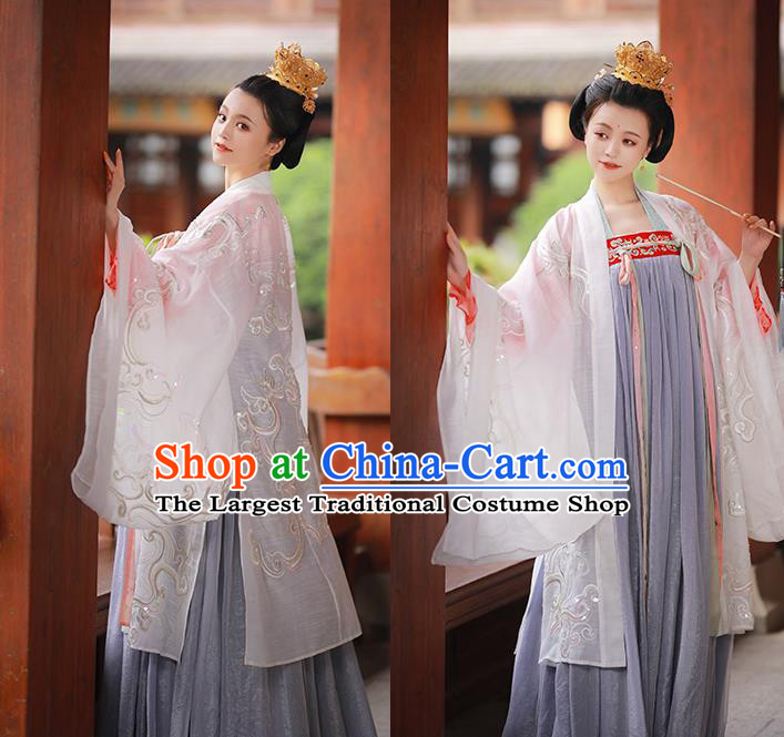 Asian Chinese Tang Dynasty Imperial Concubine Hanfu Dress Traditional Ancient Peri Princess Costumes for Women