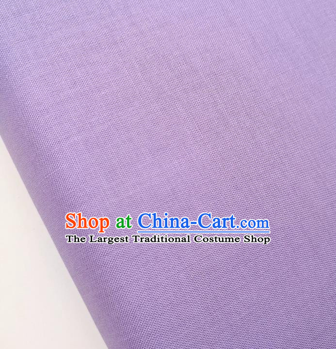 Traditional Chinese Lilac Fabric Ancient Hanfu Cheongsam Cotton Cloth