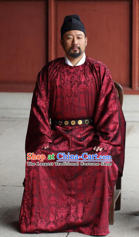 Traditional Chinese Song Dynasty Official Hanfu Robe Ancient Minister Replica Costumes for Men