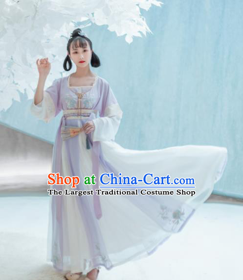 Traditional Chinese Tang Dynasty Palace Replica Costumes Ancient Court Maid Hanfu Dress for Women