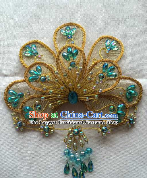 Chinese Beijing Opera Princess Hair Crown Hairpins Traditional Peking Opera Diva Hair Accessories for Women