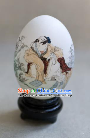 Chinese Wonder Hand Painted Zhong Ziqi Colorful Egg