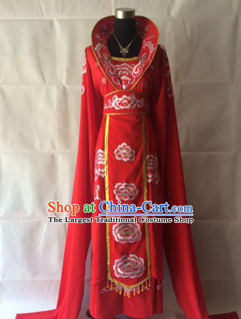 Chinese Beijing Opera Queen Red Dress Traditional Peking Opera Empress Costume for Women