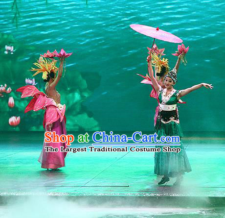 Chinese The Romantic Show of Songcheng West Lake Legend Dance Dress Stage Performance Costume for Women
