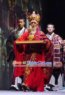 Chinese Dharma Legends in Famen Temple Ancient Tang Dynasty Monk Buddhist Abbot Stage Performance Costume for Men