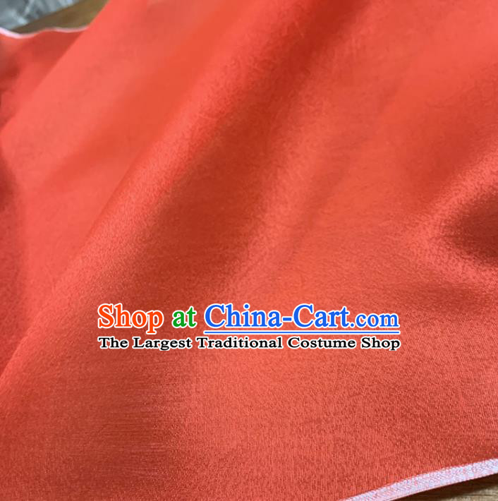 Chinese Classical Pattern Red Silk Fabric Traditional Ancient Hanfu Dress Brocade Cloth