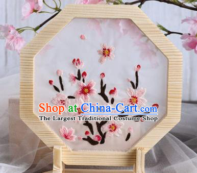 Chinese Traditional Suzhou Embroidery Cherry Blossom Decoration Embroidered Craft