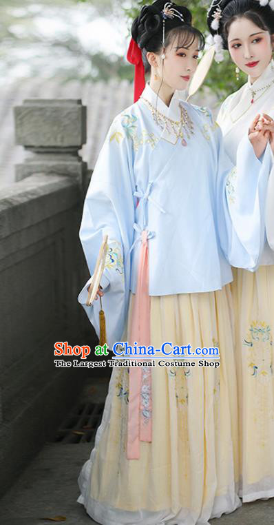 Traditional Chinese Ming Dynasty Embroidered Hanfu Dress Ancient Nobility Lady Replica Costume for Women