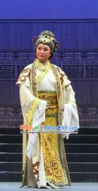 Traditional Chinese Henan Opera Seven Swords Costumes Old Countess Dress and Headwear for Women