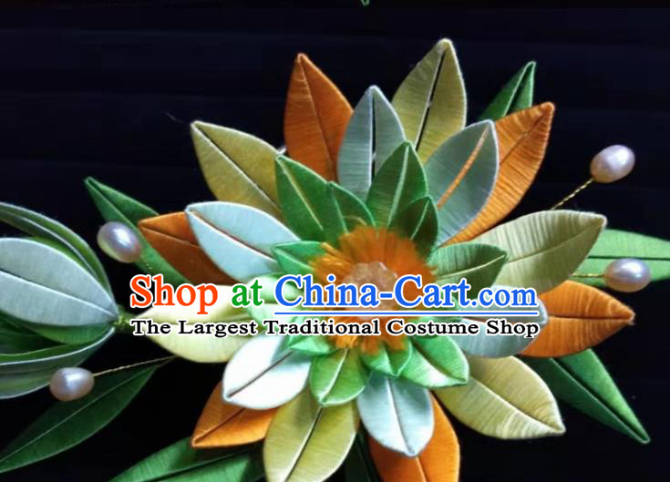 Traditional Chinese Hanfu Palace Epiphyllum Hair Comb Hairpins Ancient Princess Hair Accessories for Women
