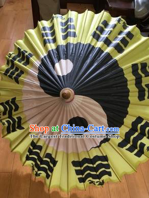 Chinese Classical Dance Handmade Printing Eight Diagrams Paper Umbrella Traditional Decoration Umbrellas