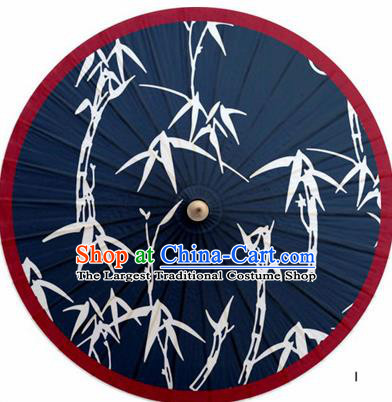 Japanese Handmade Printing Bamboo Navy Oil Paper Umbrella Traditional Decoration Umbrellas