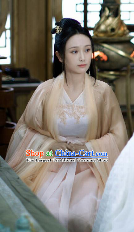 Drama Love and Destiny Chinese Ancient Goddess Princess Yu Li Replica Costumes and Headpiece for Women