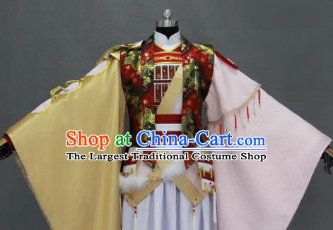 Traditional Chinese Cosplay Goddess Queen Dress Ancient Drama Female Swordsman Costumes for Women