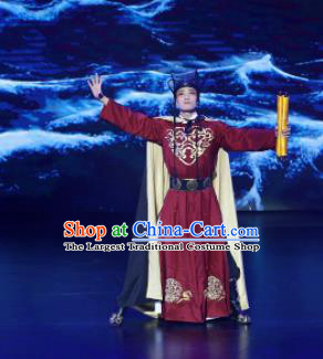 Meet Millennium Chinese Ancient Eunuch Clothing Stage Performance Dance Costume for Men