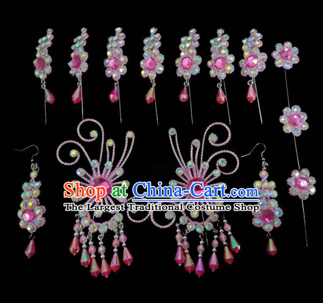 Chinese Traditional Beijing Opera Hair Accessories Peking Opera Diva Hairpins Complete Set for Adults