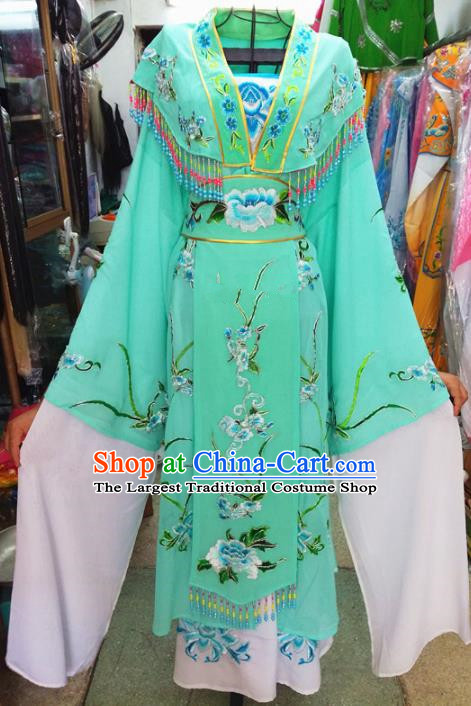 Chinese Traditional Beijing Opera Costume Peking Opera Princess Green Dress for Adults