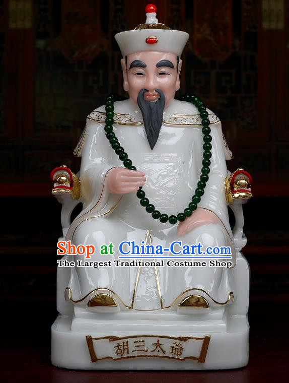 Chinese Traditional Religious Supplies Feng Shui Gnome White Cloth Statue Taoism Decoration