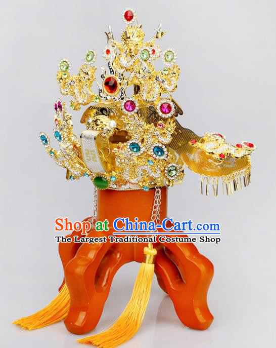 Chinese Traditional Religious Hair Accessories Taoism Feng Shui Town God Hat