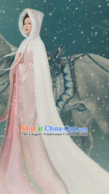 Chinese Ancient Drama Palace Lady Hanfu Dress Traditional Han Dynasty Imperial Consort Costume and Headpiece for Women