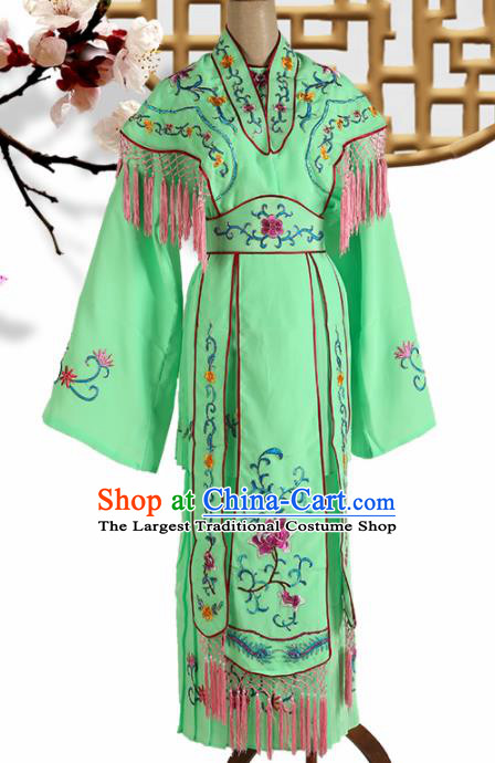 Traditional Chinese Beijing Opera Peri Costume Peking Opera Princess Green Dress