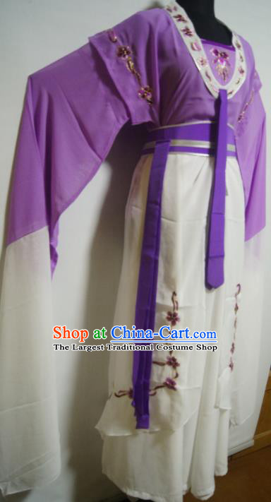 Traditional Chinese Beijing Opera Actress Costume Ancient Nobility Lady Purple Dress for Women