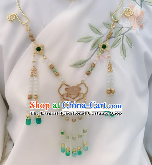 Chinese Ancient Jewelry Accessories Traditional Classical Hanfu Tassel Necklace for Women