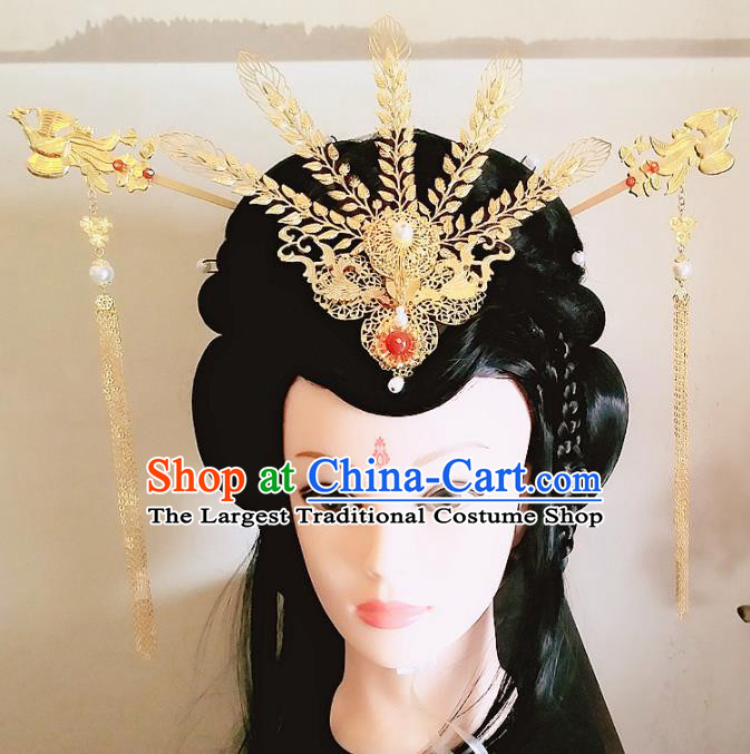 Chinese Ancient Legend of Yunxi Princess Hair Accessories Palace Traditional Hanfu Phoenix Coronet Hairpins for Women