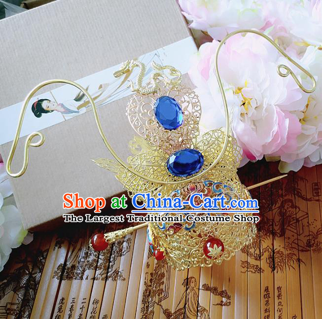 Chinese Ancient Prince Hair Accessories Palace Traditional Hanfu Hair Crown Hairpins for Men