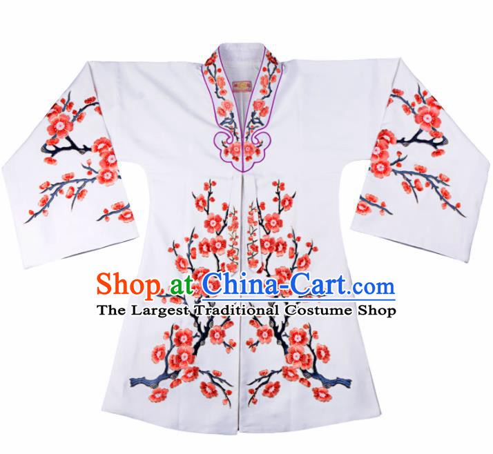Professional Chinese Traditional Beijing Opera Actress Costume White Cloak for Adults
