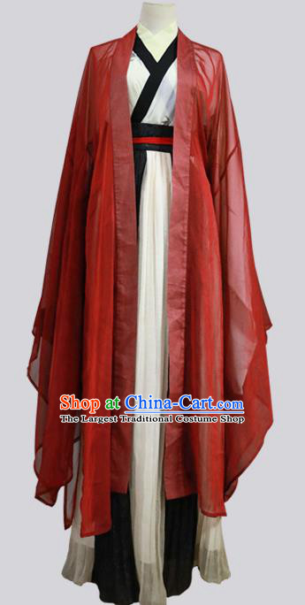 Chinese Ancient Swordswomen Hanfu Dress Traditional Jin Dynasty Replica Costume for Women
