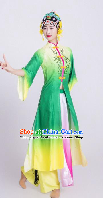 Chinese Traditional Classical Dance Costume Beijing Opera Dance Green Dress for Women