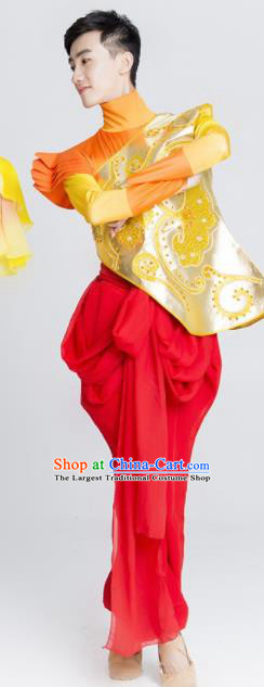 Chinese Traditional National Yangko Dance Clothing Folk Dance Drum Dance Costume for Men