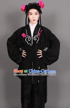 Chinese Traditional Peking Opera Clown Black Clothing Classical Beijing Opera Attendants Costume for Men