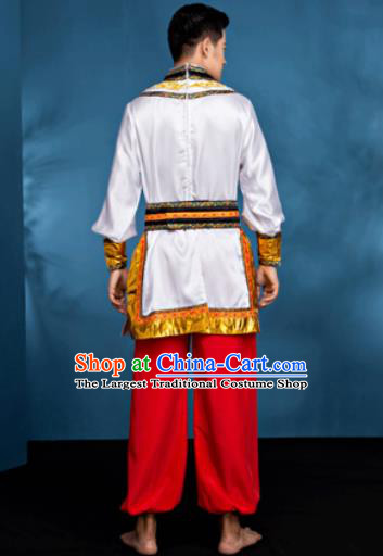 Traditional Chinese Mongol Nationality Folk Dance Clothing Mongolian National Ethnic Costume for Men